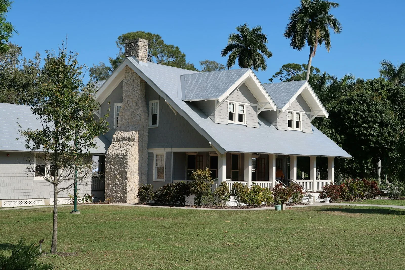 Gray exterior with crisp white trim